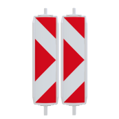Plastic traffic panel type 40 | film RA1/A, arrowed | on both sides indicating right